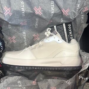 Women’s golf Low-Top Leather Shoe in Light Beige